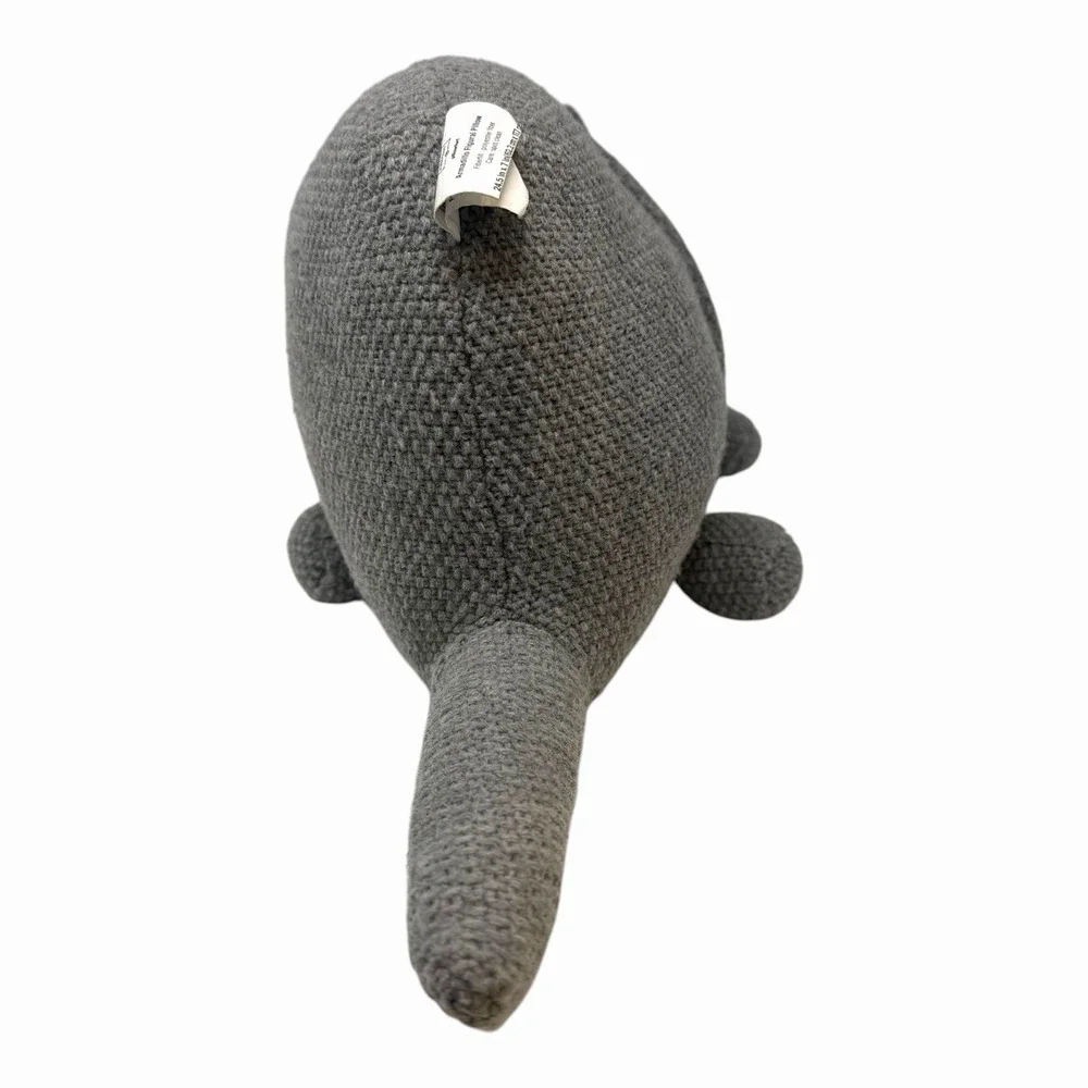 Christian Robinson Target Grey Knit Armadillo Decorative Pillow Plush Decor‎